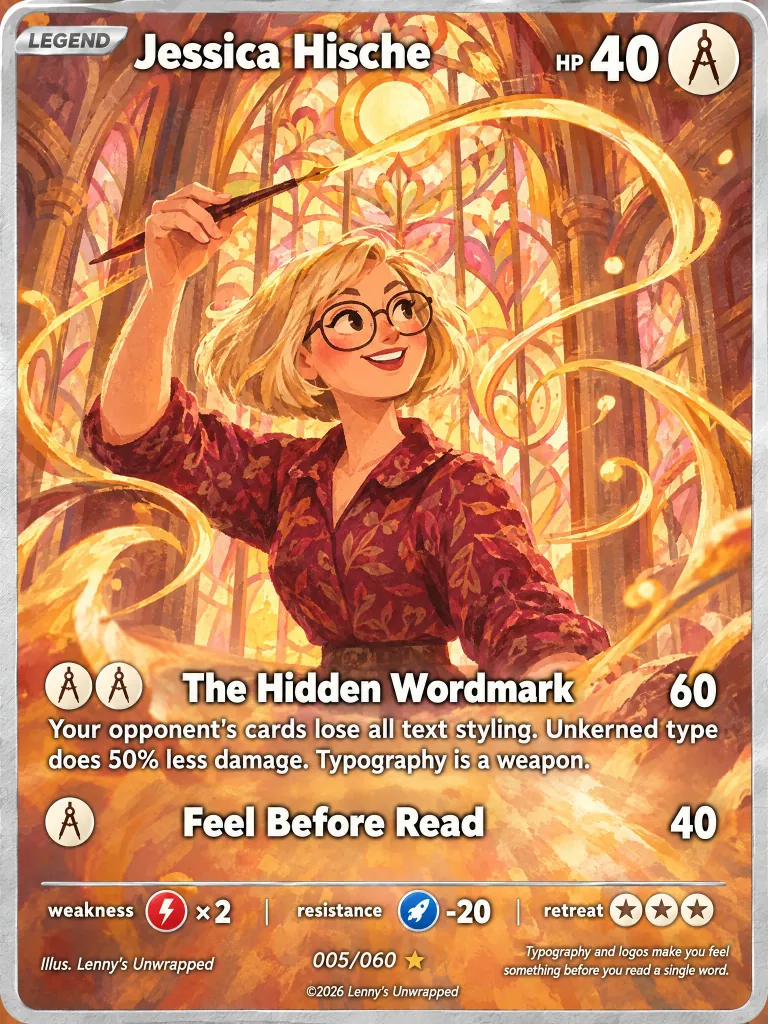 Jessica Hische — trading card
