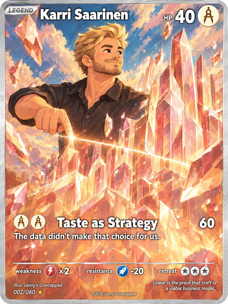 Karri Saarinen — trading card